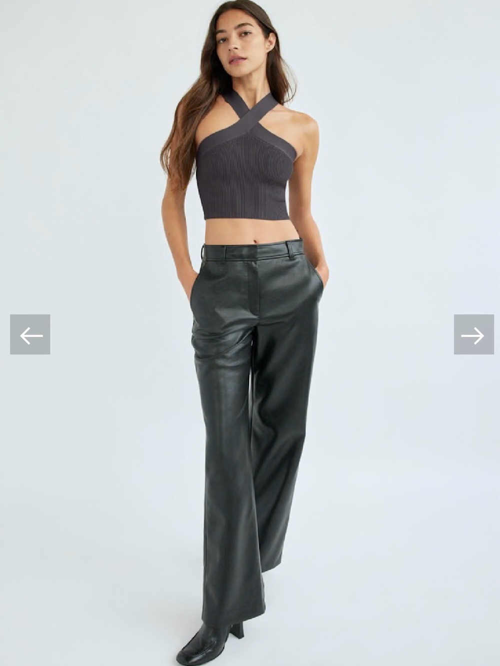 Sculpt Knit Criss Cross Cropped Tank